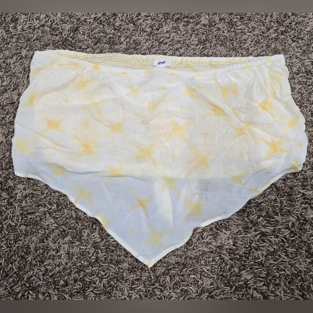 Aerie NWT Yellow Bandeau with V shaped front tie in the back Size L